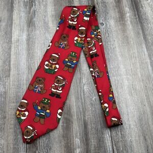 Save the Children Christmas Bears Men's 100% Silk Tie 4"x56"